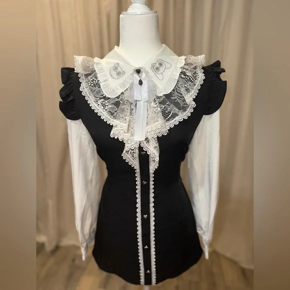 HoneyMikou HoneyPepper1X x Mikou Art “Momo” Black Women’s Medium Jfashion - Picture 5 of 11